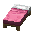桃色のベッド