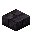 磨かれたブラックストーンレンガのハーフブロック