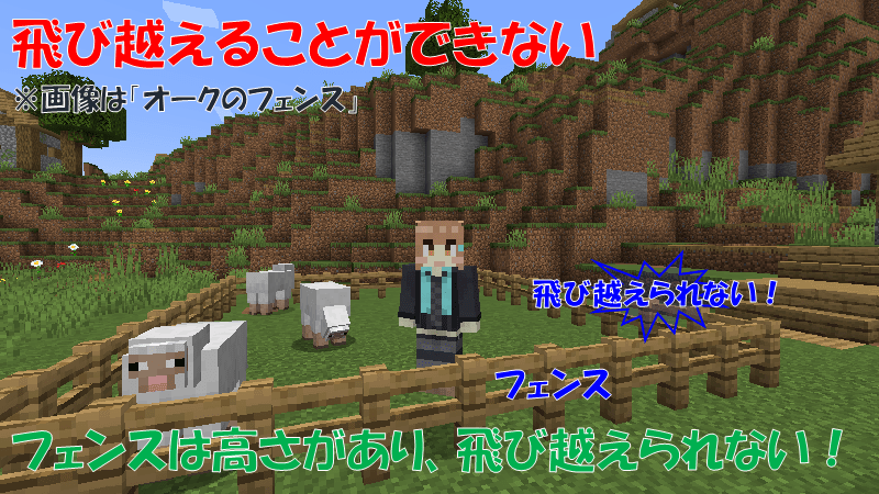 フェンスを飛び越えられない