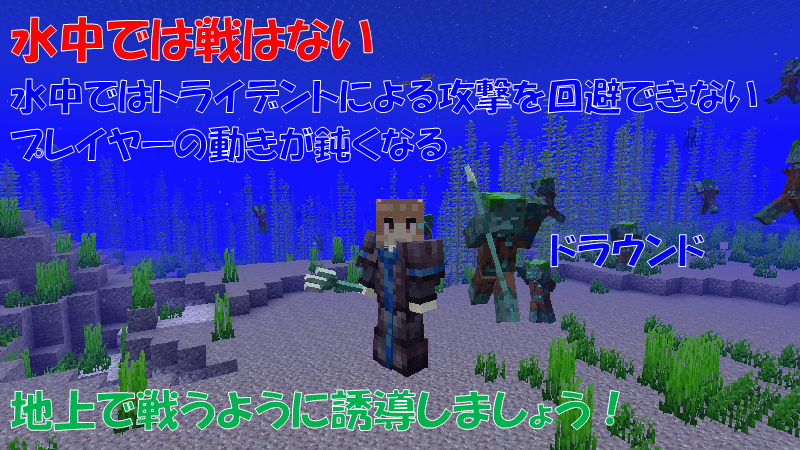 ドラウンドと地上で戦う