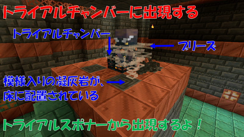 ブリーズはトライアルチャンバーのトライアルスポナーから召喚される