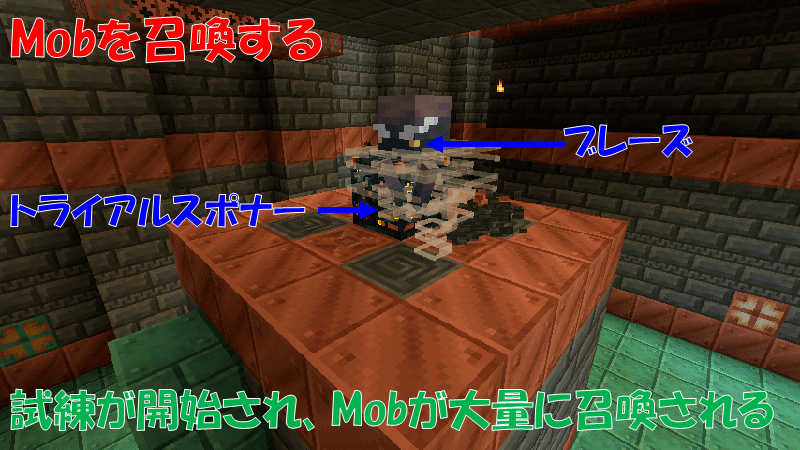 トライアルスポナーからMobを召喚