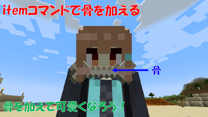 itemコマンドで骨を加える