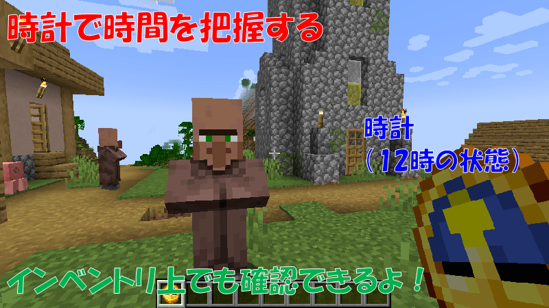 時計を使って時間を確認する