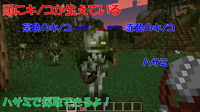 ボグドの頭にキノコが生えている
