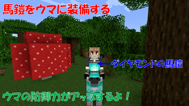馬鎧を装備することで防御力がアップする